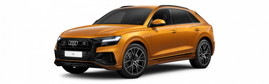 Audi Q8, Q8 55 TFSI quattro, barva oranžová