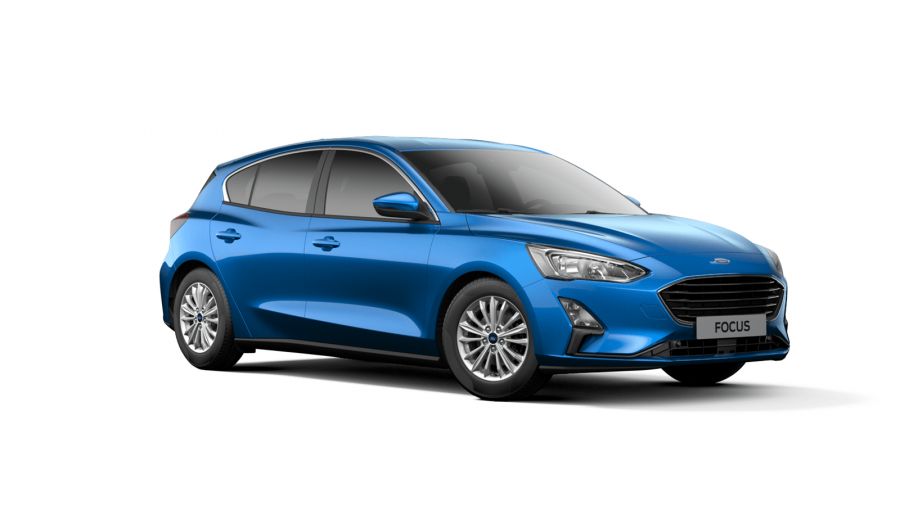 Ford Focus, Titanium, 5dveřová, 1.0 EcoBoost 92 kW/125 k, 6st. manuální, barva modrá