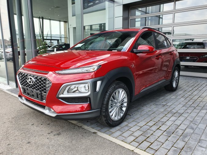 Hyundai Kona, 1,0 T-GDI 88 kW (95 NAT) 6 st. man, barva červená