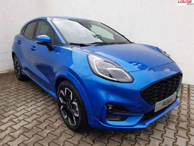 Ford Puma, ST-Line X, 5dveřová, 1.0 EcoBoost  114 kW/155 k, 6st. manuální, barva modrá