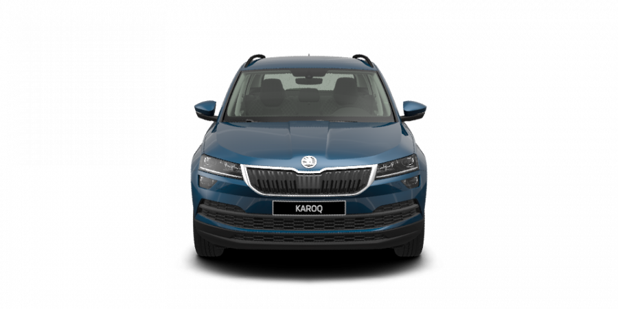 Škoda Karoq, 1,5 TSI 110 kW 6-stup. mech., barva modrá