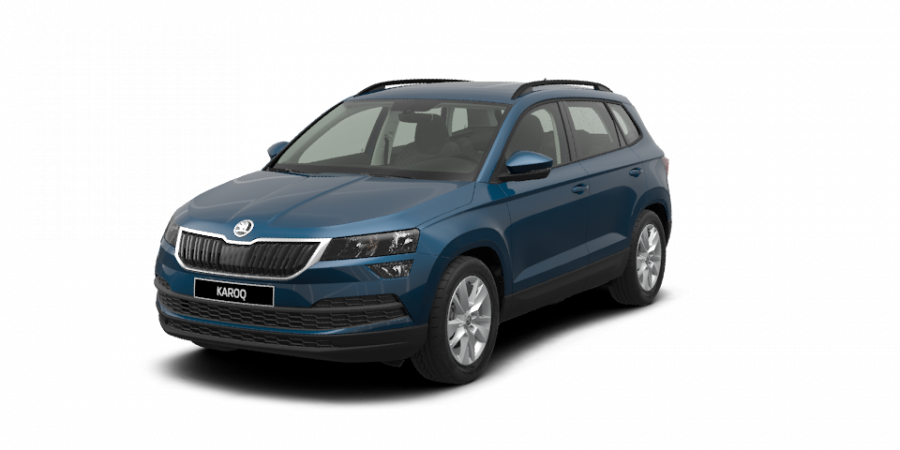 Škoda Karoq, 1,5 TSI 110 kW 6-stup. mech., barva modrá