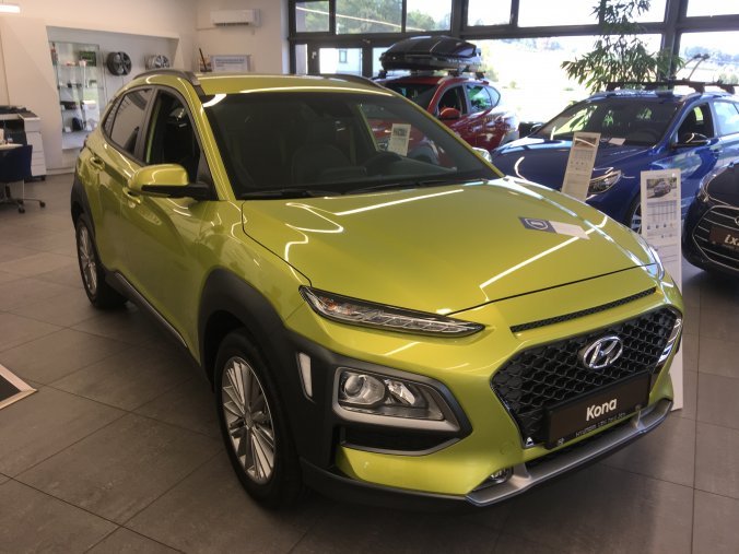 Hyundai Kona, 1,0 T-GDI 88 kW (95 NAT) 6 st. man, barva žlutá