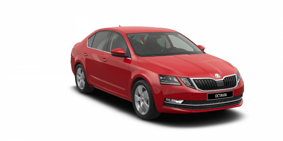 Škoda Octavia, 1,5 TSI 110 kW 6-stup. mech., barva červená