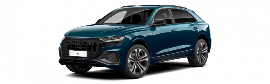 Audi Q8, Q8 50 TDI quattro, barva modrá