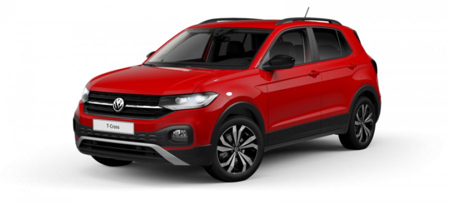 Volkswagen T-Cross, Life 1.0 TSI 85 kW 6G, barva červená