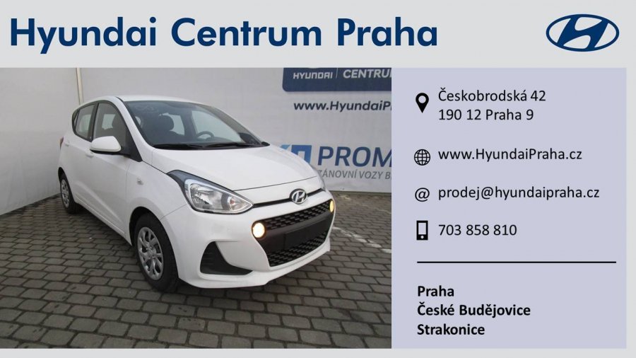 Hyundai i10, 1,0i 48 kW (95 NAT) 5 st. man, barva bílá