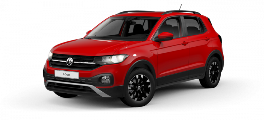 Volkswagen T-Cross, Life 1.6 TDI 70 kW 5G, barva červená