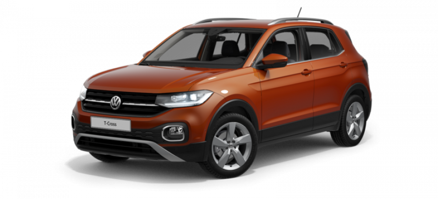 Volkswagen T-Cross, Style 1.0 TSI 85 kW 7DSG, barva oranžová