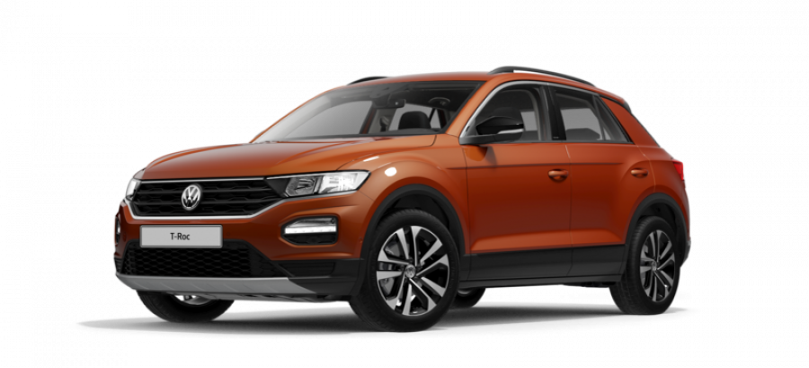 Volkswagen T-Roc, Design 1,0 TSI 6G, barva oranžová