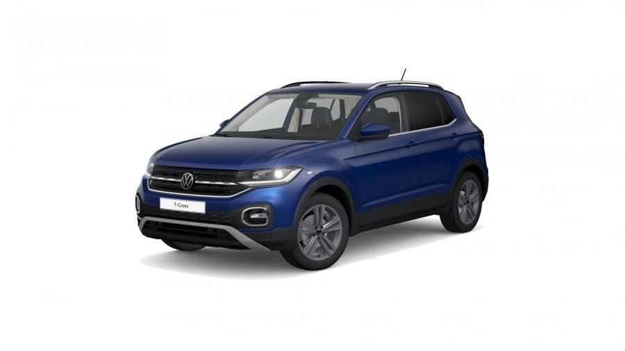 Volkswagen T-Cross, T-Cross Style 1,0 TSI 81 kW 6G, barva modrá