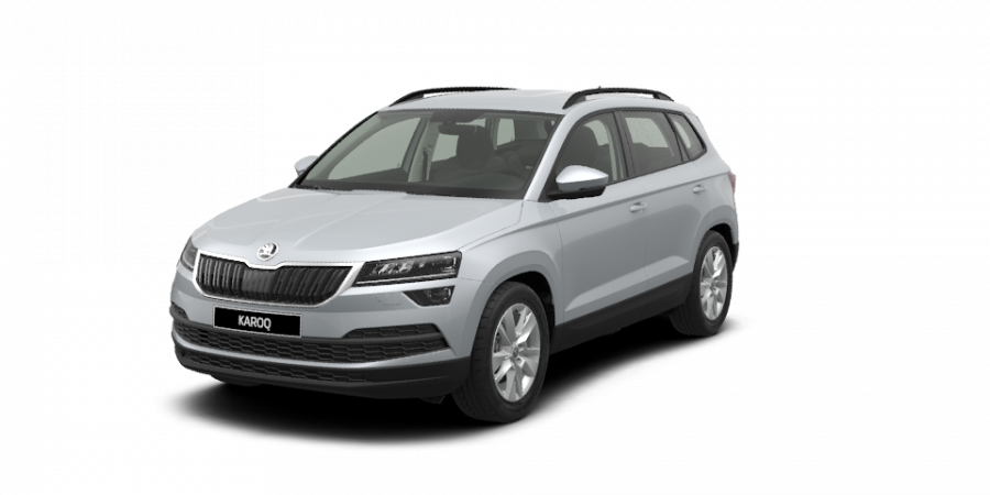 Škoda Karoq, 1,5 TSI 110 kW 6-stup. mech., barva stříbrná