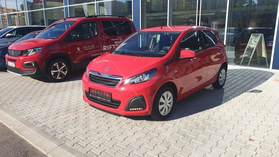 Peugeot 108, 1.0 VTi 72k, Active, klima, barva červená