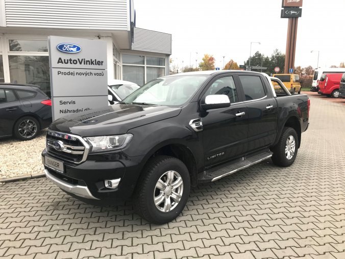 Ford Ranger, Double Cab Limited, Dvojkabina, 2.0 EcoBlue Bi-Turbo 157 kW/213 k, 10st. automatická, 4WD, barva černá