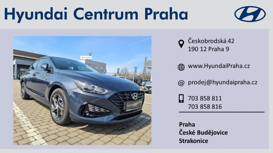 Hyundai i30, 1,0 T-GDI 88 kW (95 NAT) 7 st. DCT, barva modrá