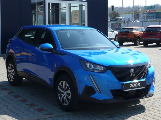 Peugeot 2008, ACTIVE 1,2PureTech 100k MAN6 + LED SVĚTLA + REZERVA, barva modrá