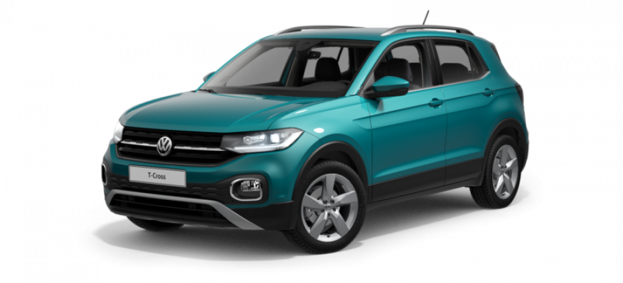 Volkswagen T-Cross, Style 1.0 TSI 85 kW 6G, barva tyrkysová