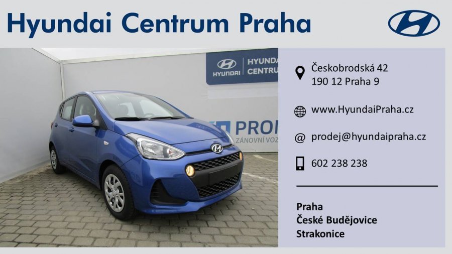 Hyundai i10, 1,0i 48 kW (95 NAT) 5 st. man, barva modrá