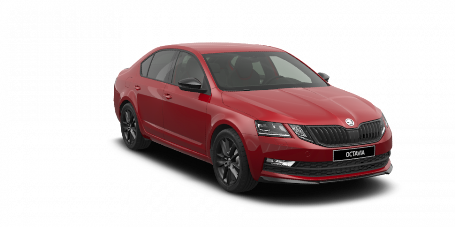 Škoda Octavia, 1,5 TSI 110 kW 6-stup. mech., barva červená