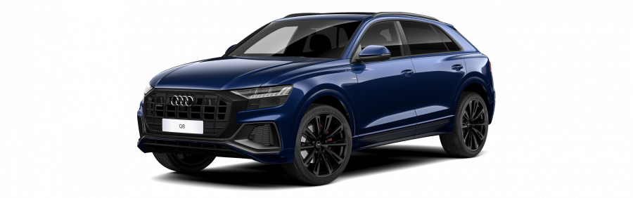 Audi Q8, Q8 50 TDI quattro, barva modrá