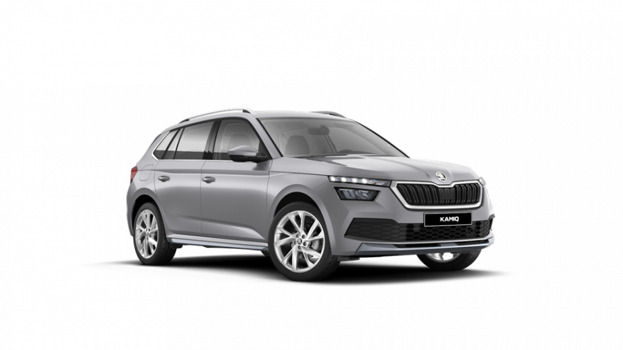 Škoda Kamiq, 1,5 TSI 110 kW 6-stup. mech., barva stříbrná