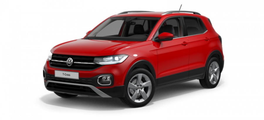 Volkswagen T-Cross, Style 1,0 TSI 85 kW 7DSG, barva červená