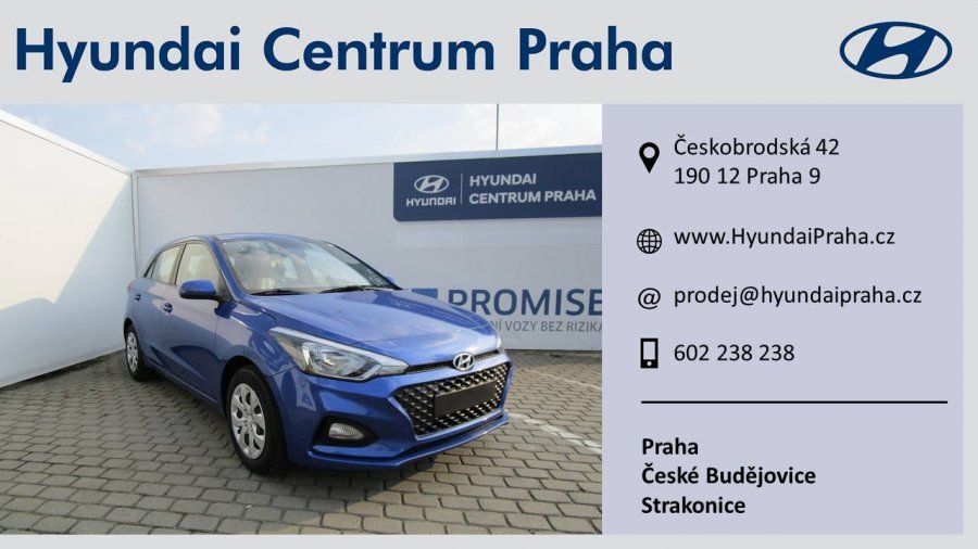 Hyundai i20, 1,25i 55 kW (95 NAT) 5 st. man, barva modrá