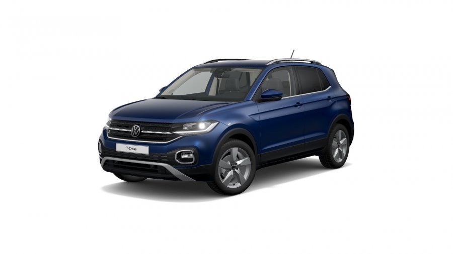 Volkswagen T-Cross, T-Cross Style 1,0 TSI 81 kW 6G, barva modrá