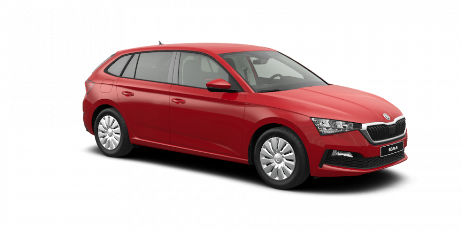 Škoda Scala, 1,0 TSI 85 kW 6-stup. mech., barva červená