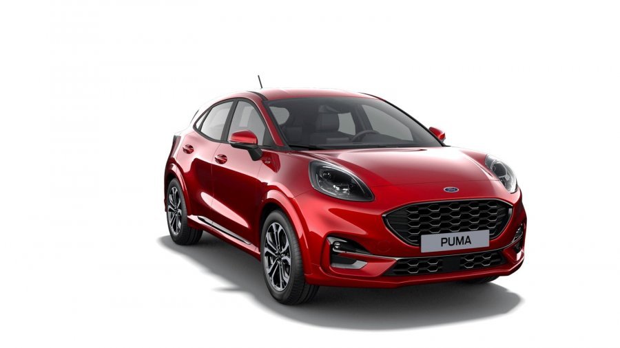 Ford Puma, ST-Line, 5dveřová, 1.0 EcoBoost 92 kW/125 k, 7st. automatická DCT, barva červená