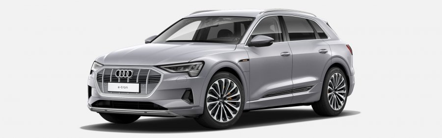 Audi e-tron, e-tron Advanced 55 quattro, barva stříbrná