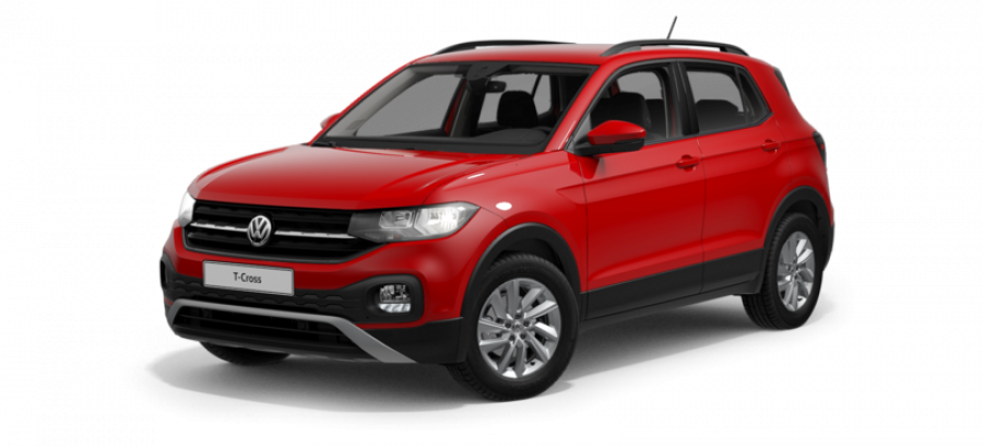 Volkswagen T-Cross, Life 1.0 TSI 85 kW 6G, barva červená