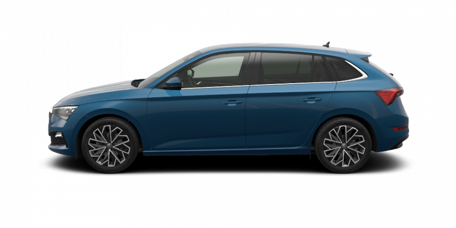 Škoda Scala, 1,5 TSI 110 kW 6-stup. mech., barva modrá