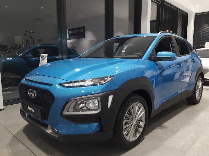 Hyundai Kona, 1,6 T-GDI 130 kW (95 NAT) 7 st. DCT 4×4, barva modrá