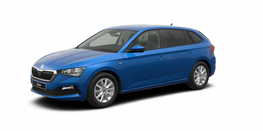 Škoda Scala, 1,5 TSI 110 kW 6-stup. mech., barva modrá