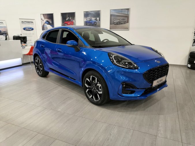 Ford Puma, ST-Line X, 5dveřová, 1.0 EcoBoost  114 kW/155 k, 6st. manuální, barva modrá