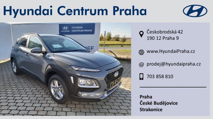 Hyundai Kona, 1,0 T-GDI 88 kW (95 NAT) 6 st. man, barva šedá