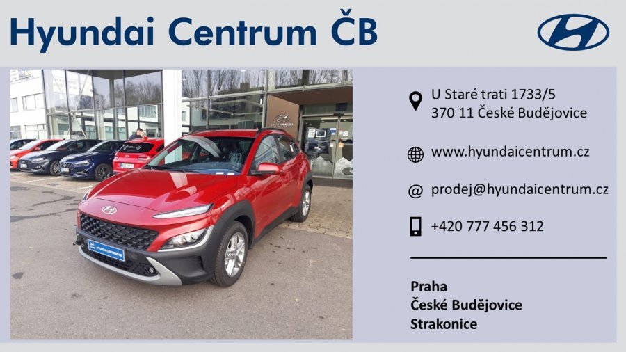 Hyundai Kona, 1,0 T-GDI 88 kW (95 NAT) 7 st. DCT, barva červená