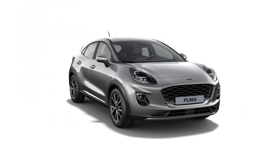 Ford Puma, Titanium, 5dveřová, 1.0 EcoBoost 92 kW/125 k, 6st. manuální, barva stříbrná