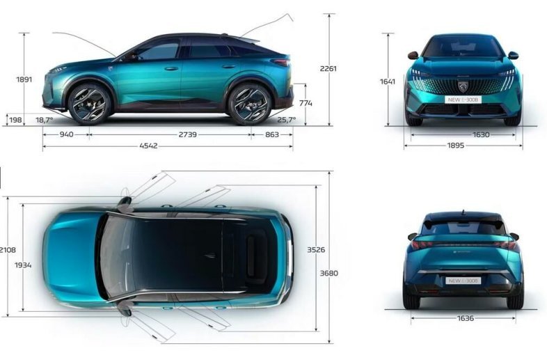 Peugeot 3008, Peugeot 3008 ALLURE Hybrid 136k, barva modrá