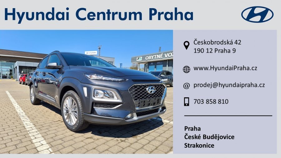 Hyundai Kona, 1,0 T-GDI 88 kW (95 NAT) 6 st. man, barva černá