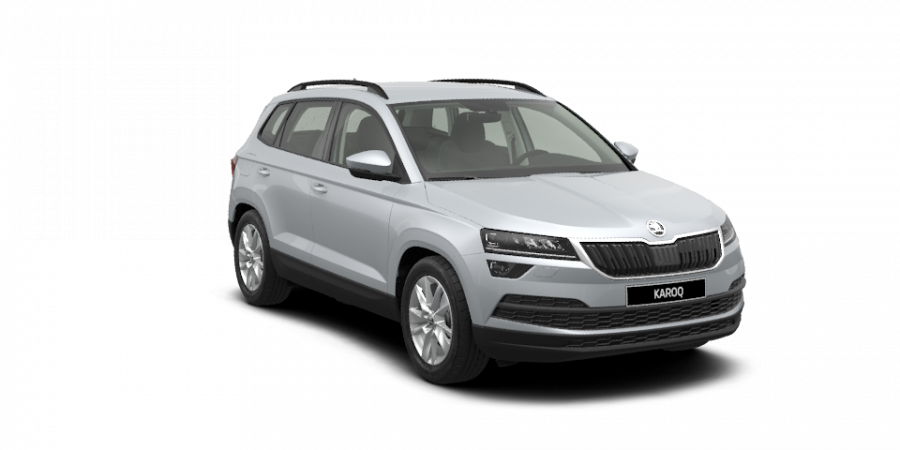 Škoda Karoq, 1,5 TSI 110 kW 6-stup. mech., barva stříbrná