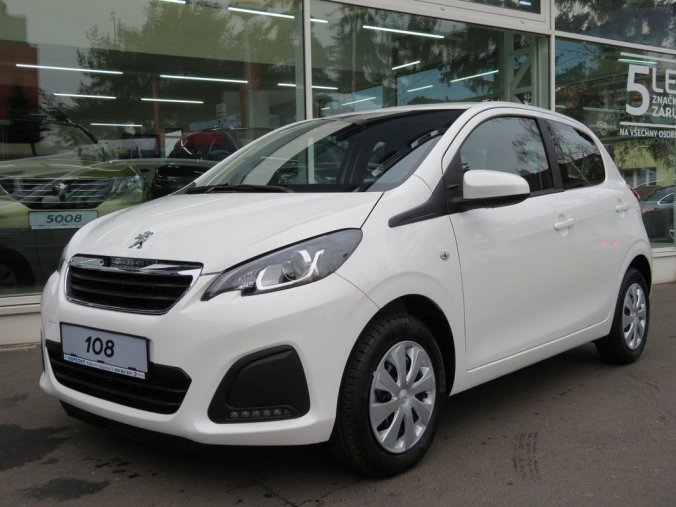 Peugeot 108, 5P ACTIVE 1.0VTi 72k MAN5 Euro, barva bílá