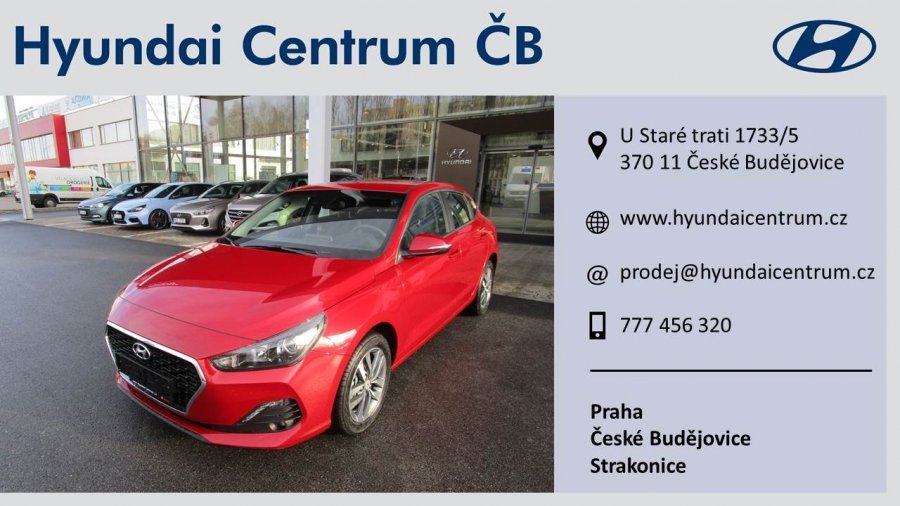 Hyundai i30, 1,0 T-GDI 88 kW (95 NAT) 6 st. man, barva červená