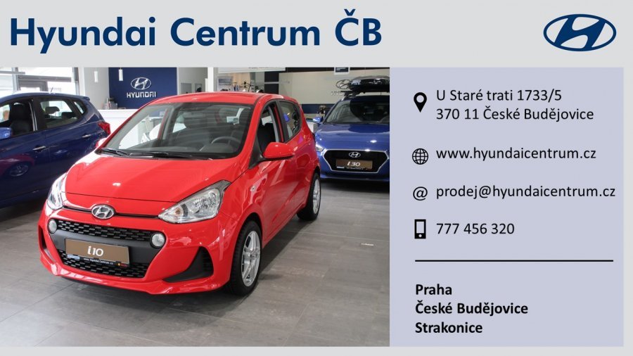 Hyundai i10, 1,0i 48 kW (95 NAT) 5 st. man, barva červená