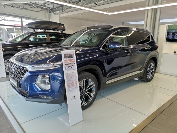 Hyundai Santa Fe, 2,2 CRDi e-VGT 147 kW (diesel) 8 st. aut 4×4, barva modrá