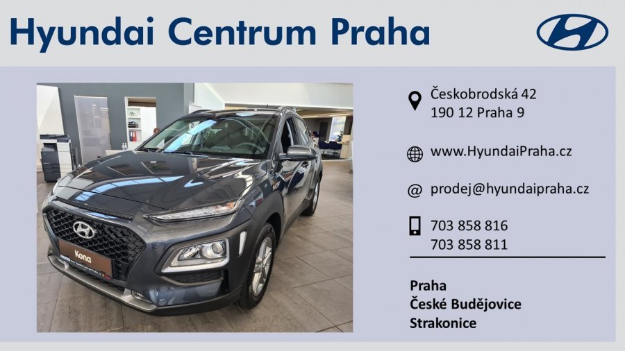 Hyundai Kona, 1,0 T-GDI 88 kW (95 NAT) 6 st. man, barva černá