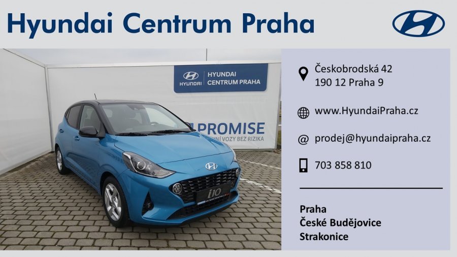 Hyundai i10, 1,0i 49 kW (95 NAT) 5 st. man, barva modrá