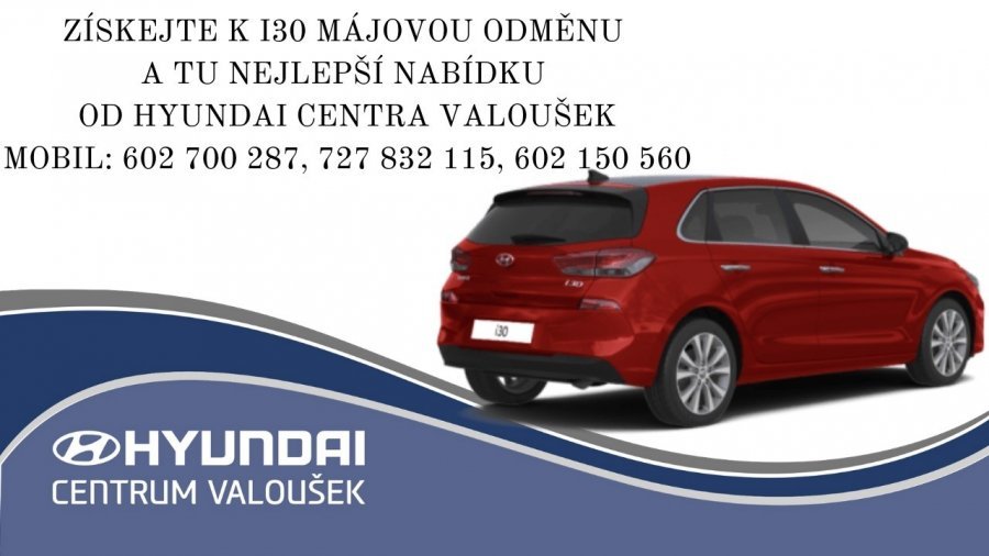 Hyundai i30, 1,4i 73 kW (95 NAT) 6 st. man, barva červená