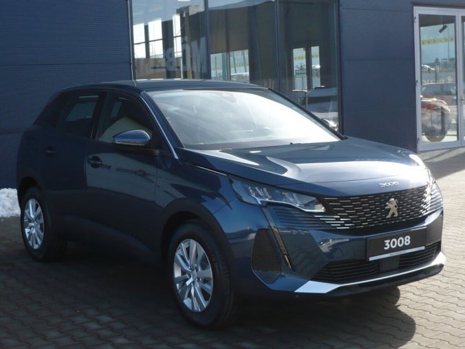 Peugeot 3008, ACTIVE PACK 1,2PureTech 130k MAN6 + VÝHŘEV 7/2021, barva modrá